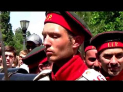 Митинг у памятника 300-летия Таганрога по случаю реконструкции обороны города в Крымскую войну 1855г Митинг у памятника 300-летия Таганрога по случаю реконструкции обороны города в Крымскую войну 1855г